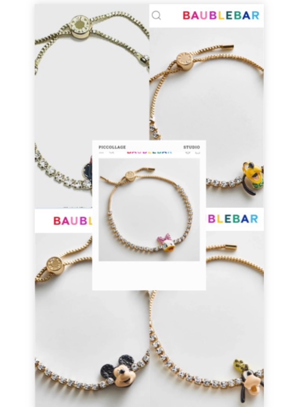 BUNDLE DEAL! 5 New Disney x BaubleBar Crystal Tennis Slider Bracelets